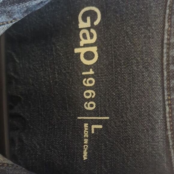 GAP 1969 men’s denim shirt | blue button-down chambray workwear style - Picture 2 of 3